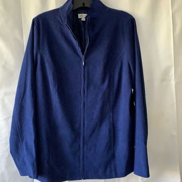 Denim & Co. Small Faux suede zip up jacket.  NWOT - Picture 1 of 6